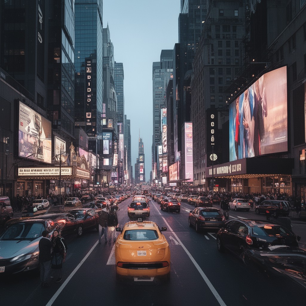 AI-generated illustration of Broadway