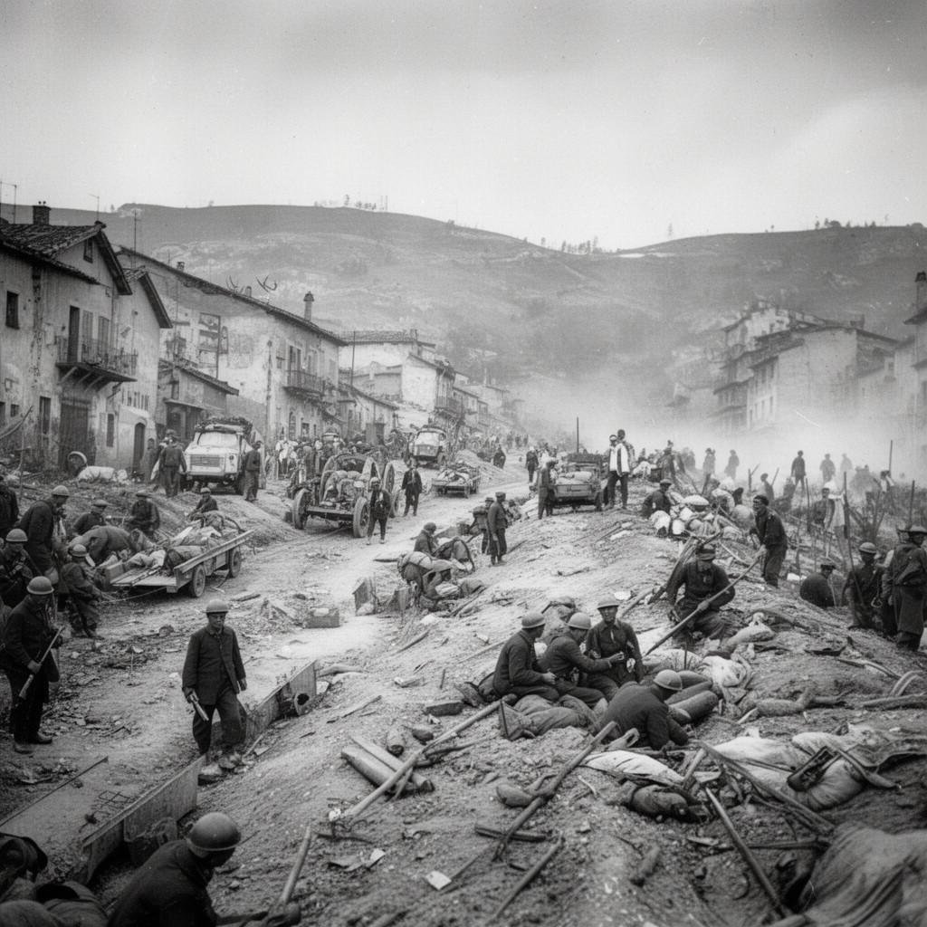 AI-generated illustration of Balkan Front