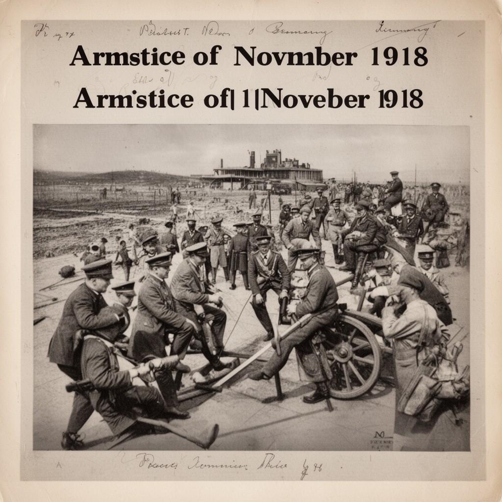 AI-generated illustration of Armistice of 11 November 1918