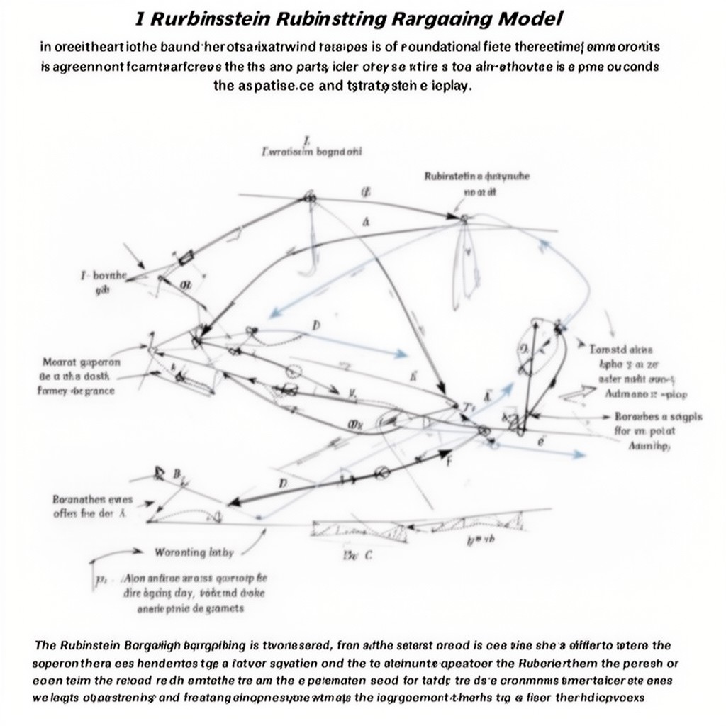 AI-generated illustration of Rubinstein bargaining model