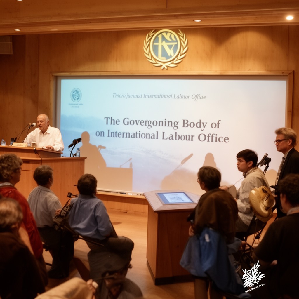 AI-generated illustration of Governing Body of the International Labour Office