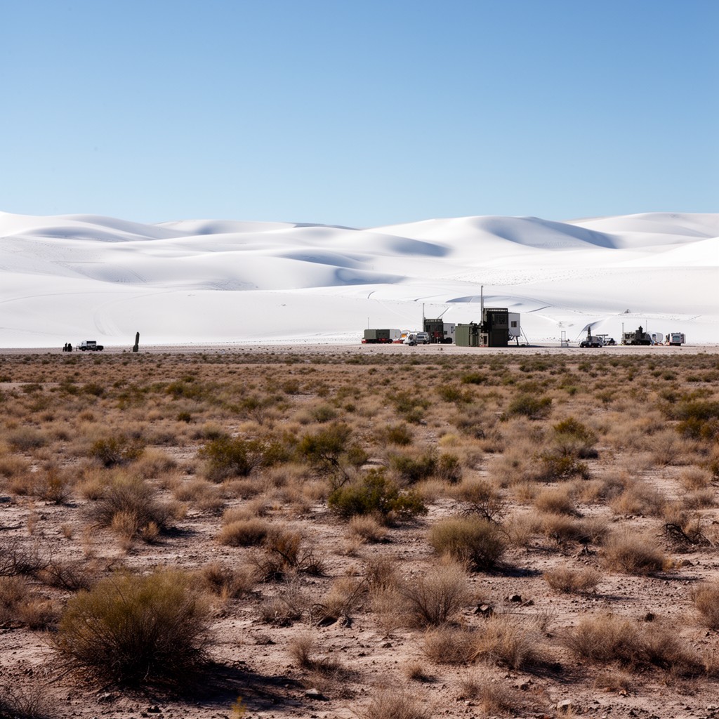 AI-generated illustration of White Sands Missile Range