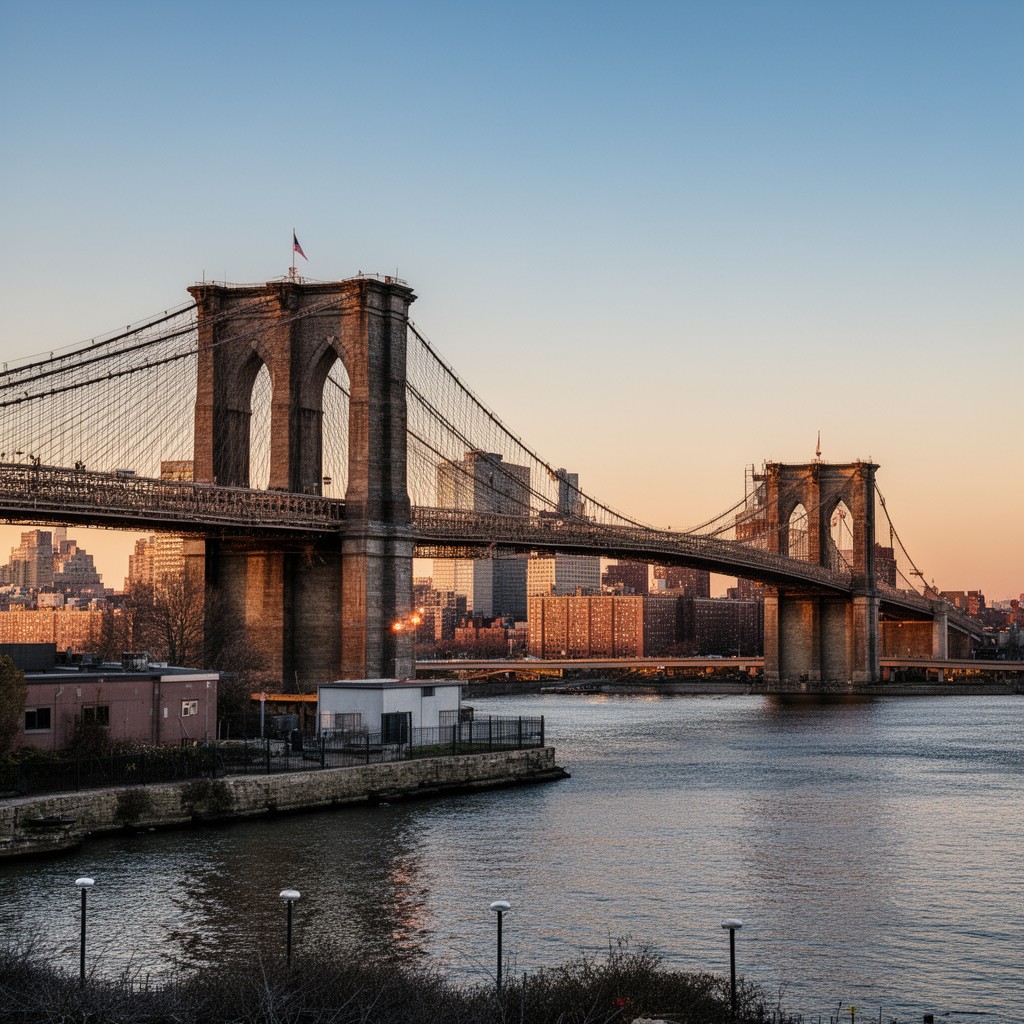 AI-generated illustration of Brooklyn Bridge