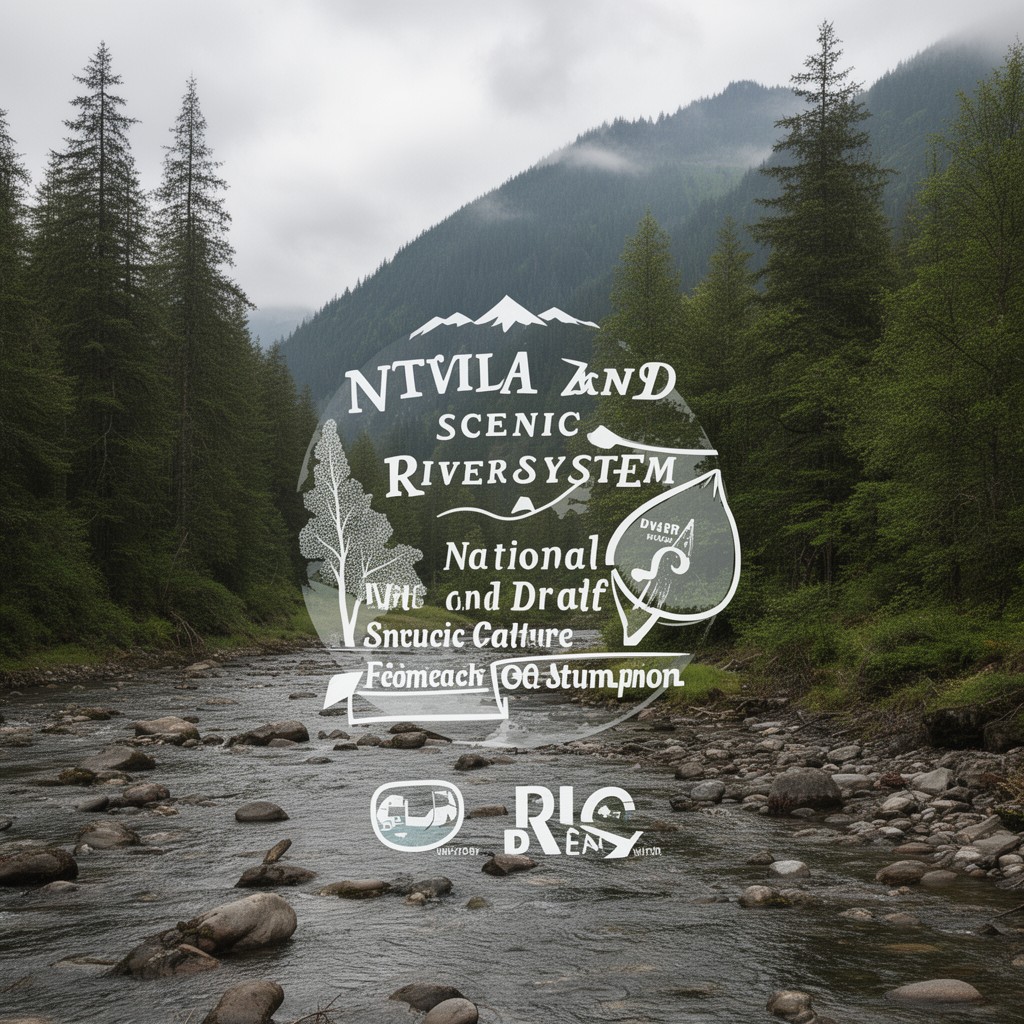 AI-generated illustration of National Wild and Scenic Rivers System units