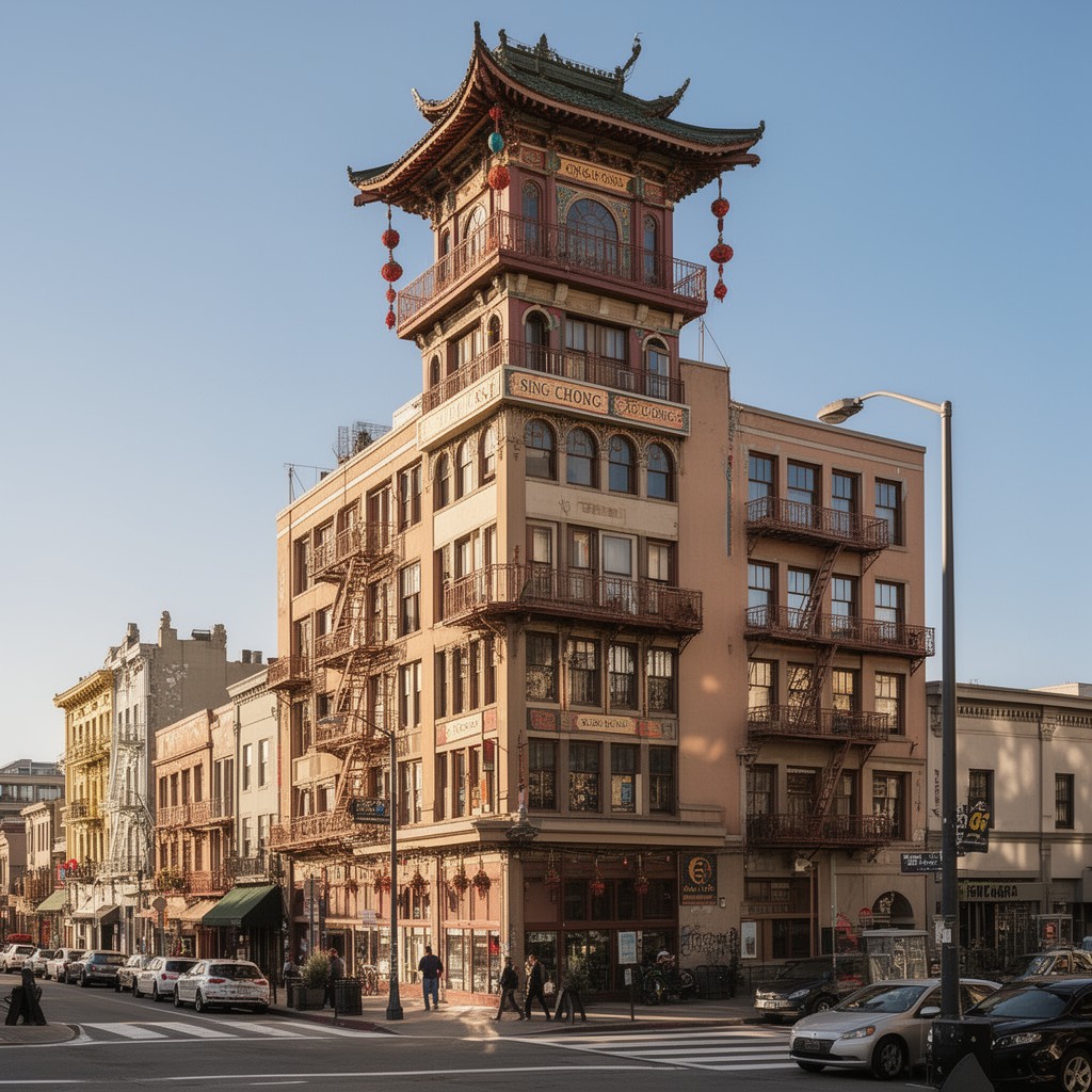 AI-generated illustration of Sing Chong Building