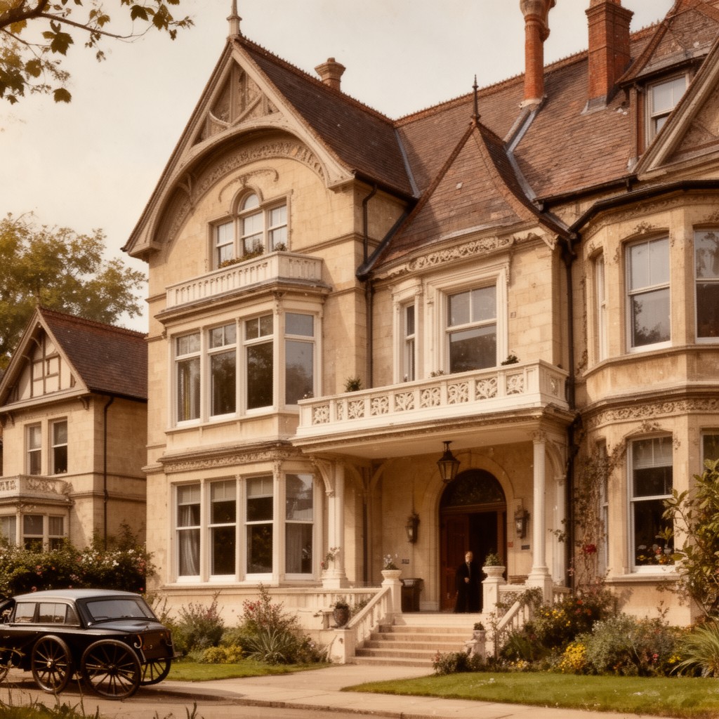 AI-generated illustration of Edwardian architecture