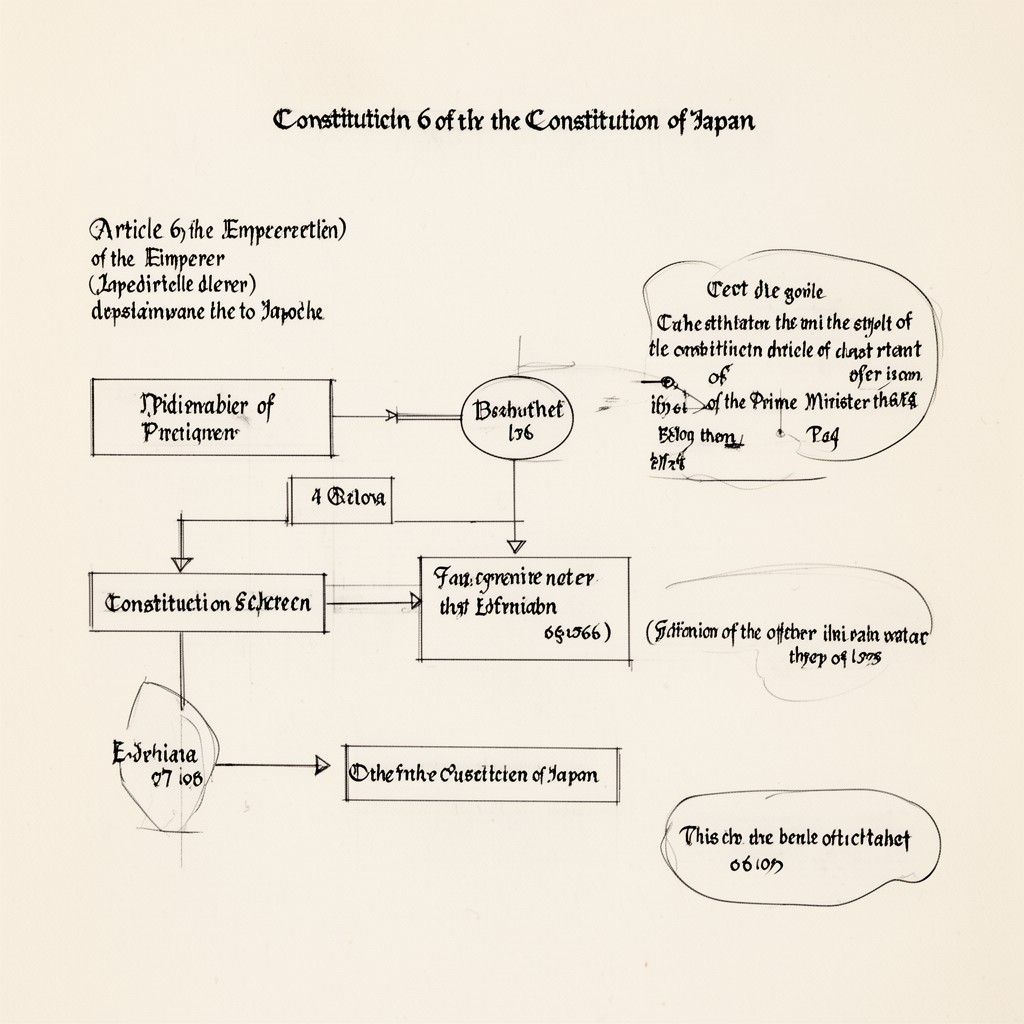 AI-generated illustration of Article 6 of the Constitution of Japan