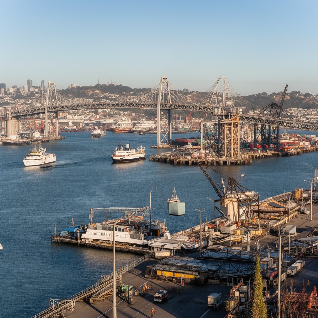 AI-generated illustration of Port of San Francisco