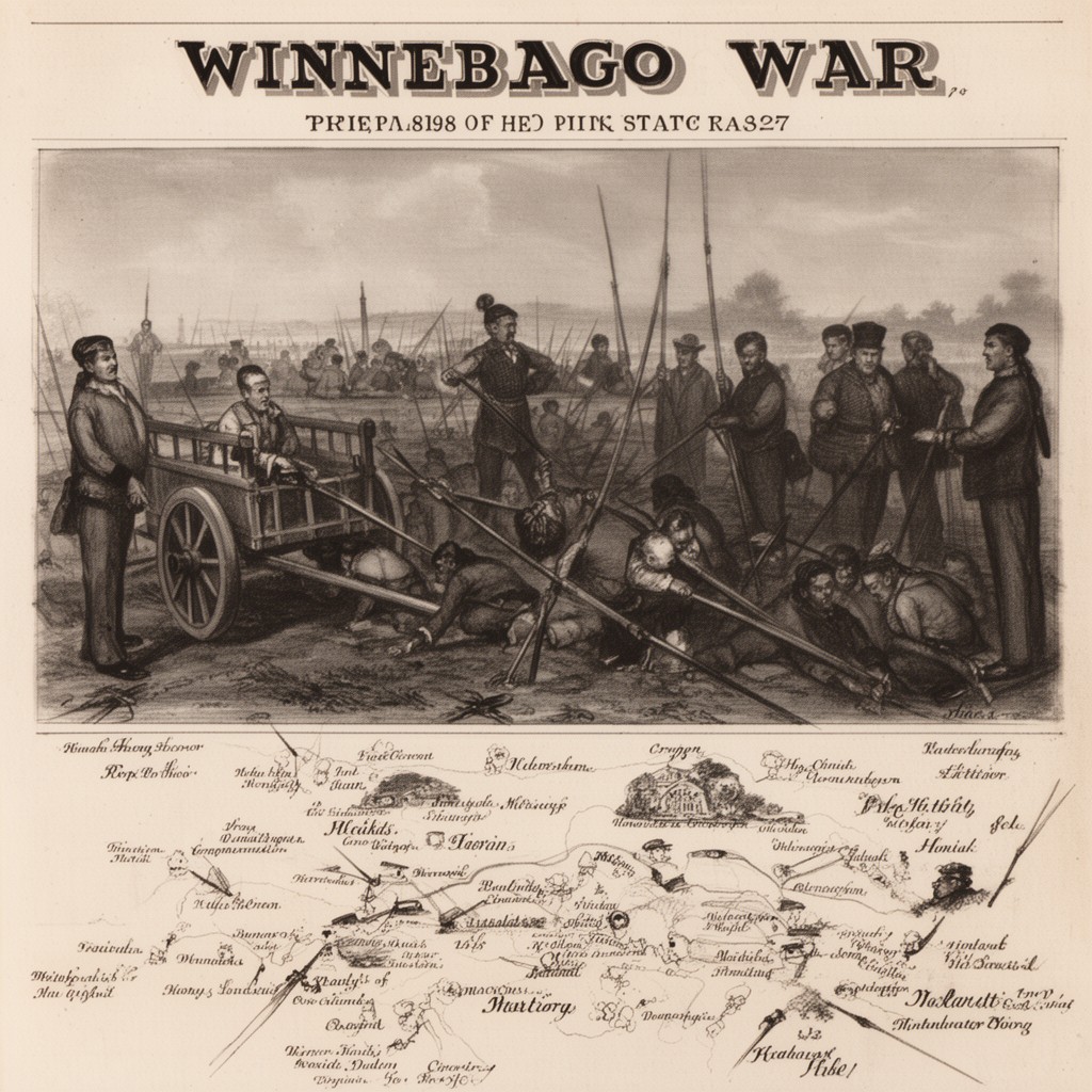 AI-generated illustration of Winnebago War