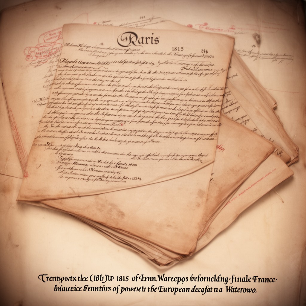 AI-generated illustration of Treaty of Paris (1815)