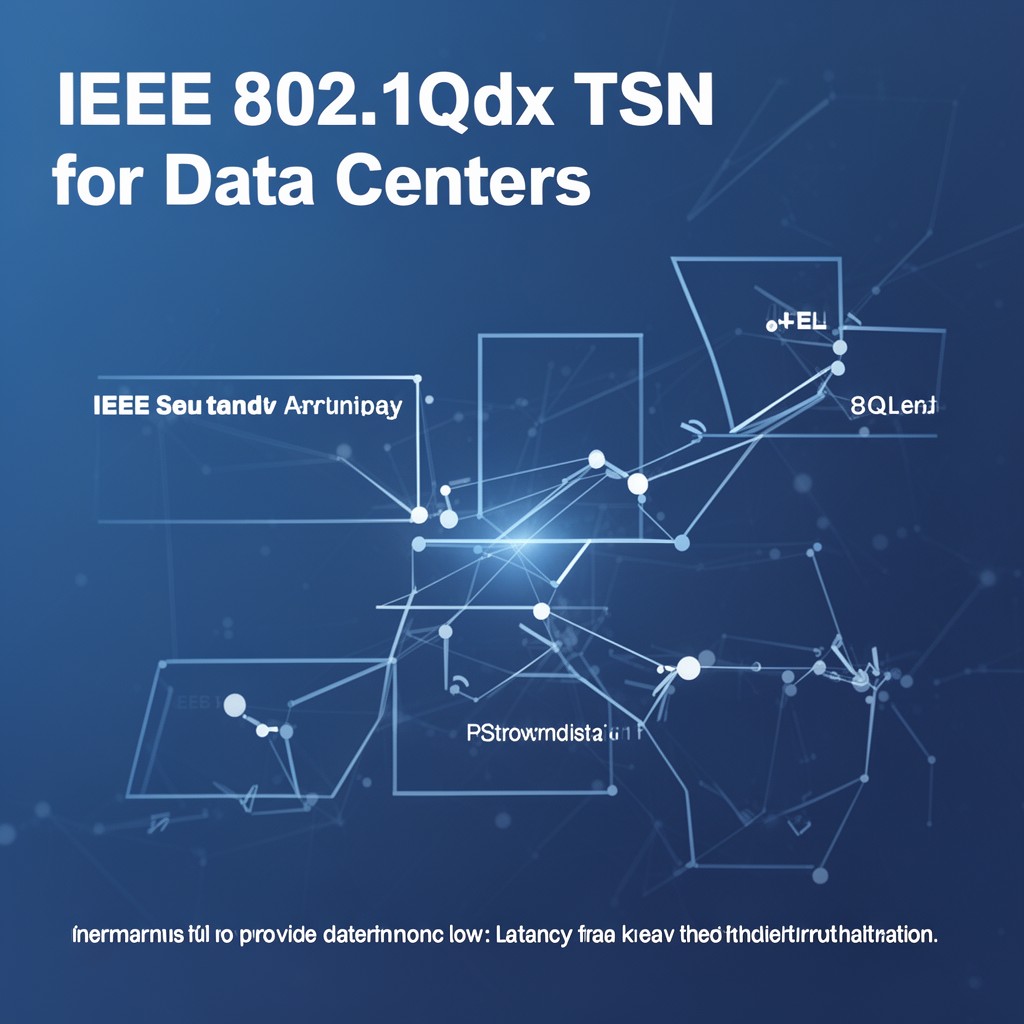 AI-generated illustration of IEEE 802.1Qdx TSN for data centers standard