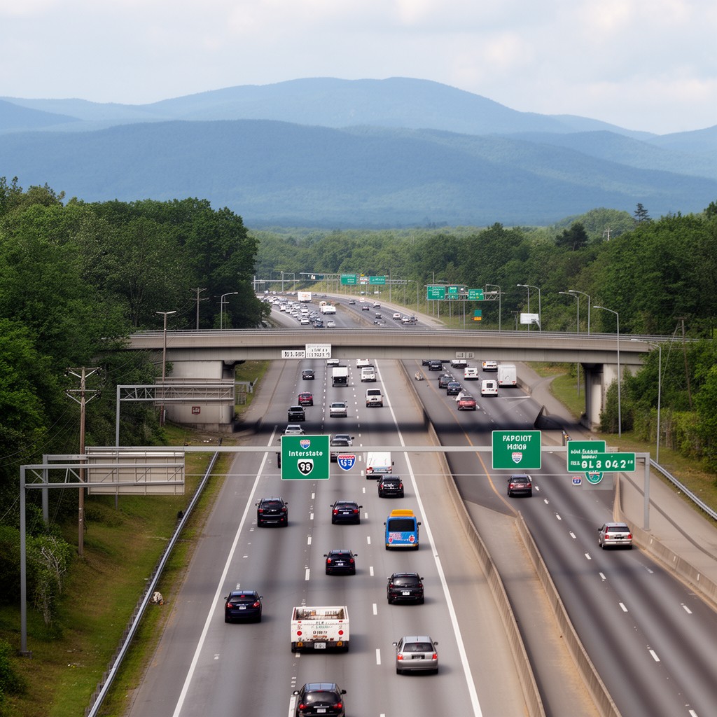 AI-generated illustration of Interstate 93