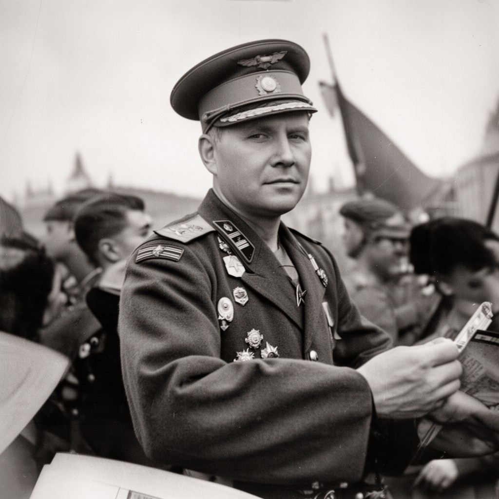 AI-generated illustration of Georgy Zhukov