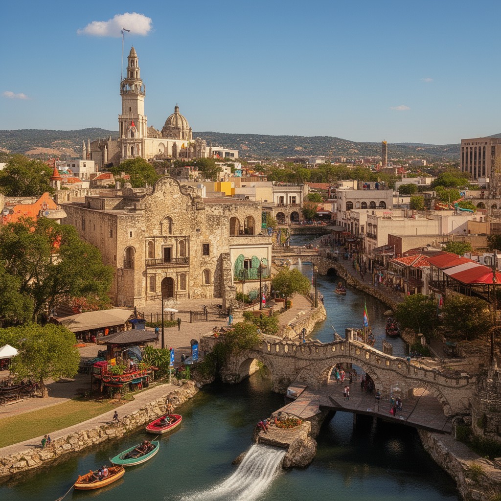 AI-generated illustration of San Antonio