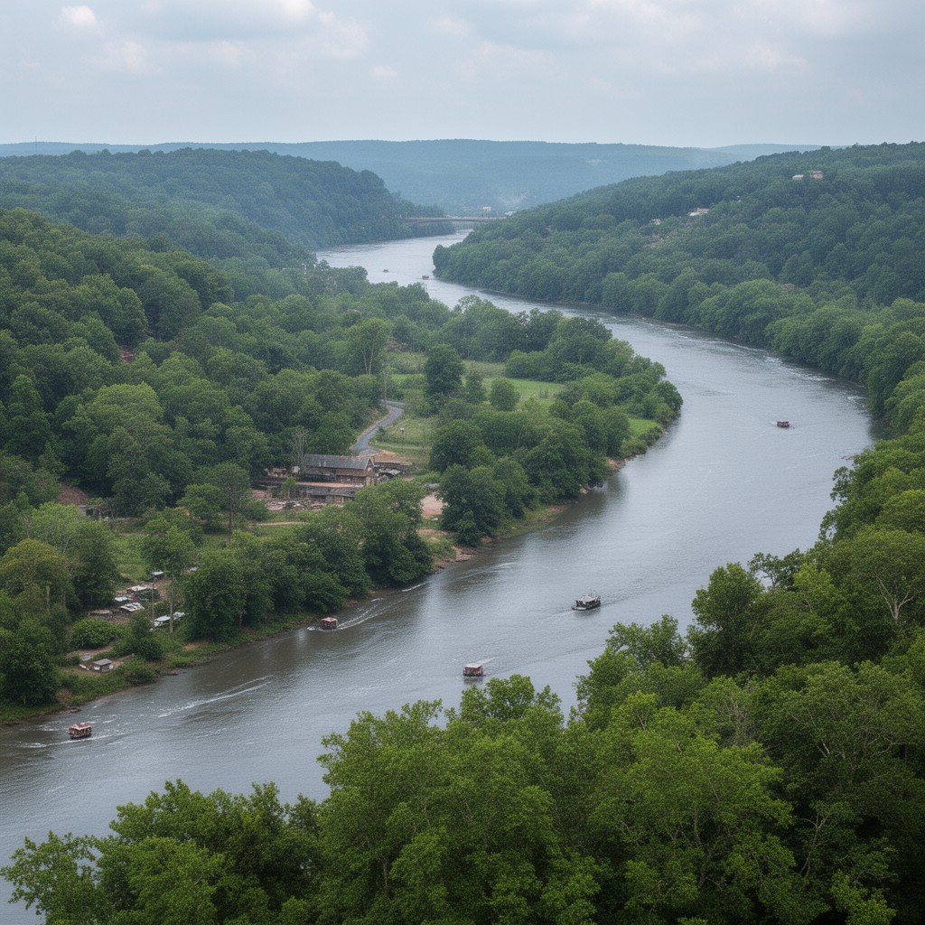 AI-generated illustration of Tennessee River