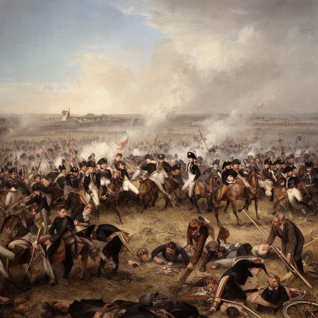AI-generated illustration of Battle of Waterloo
