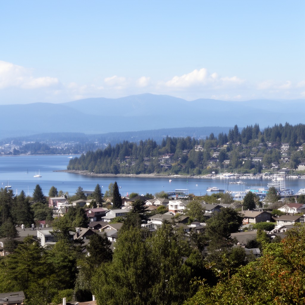 AI-generated illustration of Mercer Island, Washington, United States