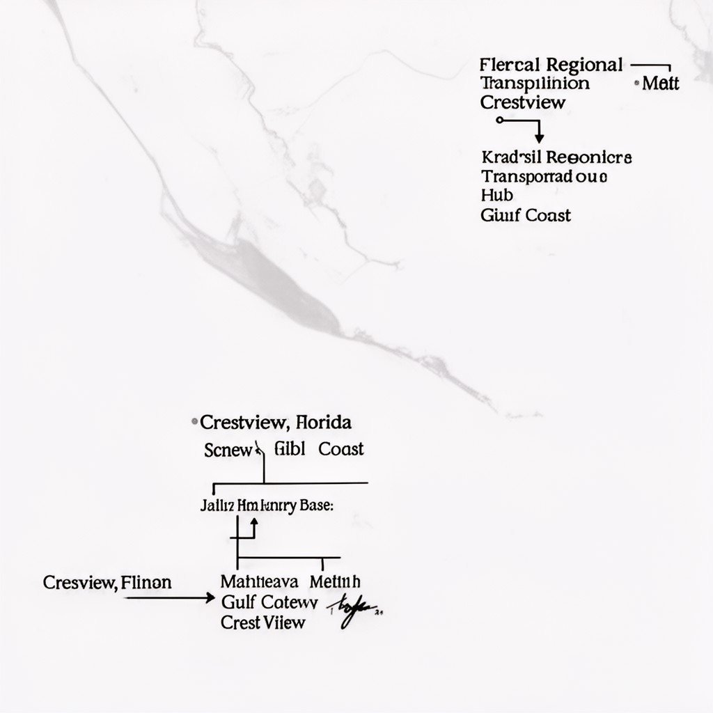 AI-generated illustration of Crestview, Florida