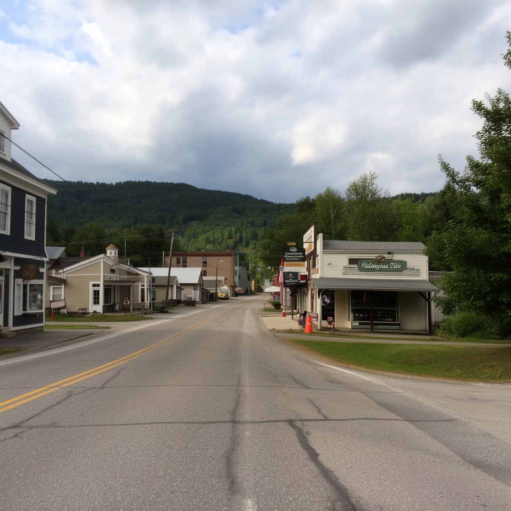 AI-generated illustration of Palmyra, Maine