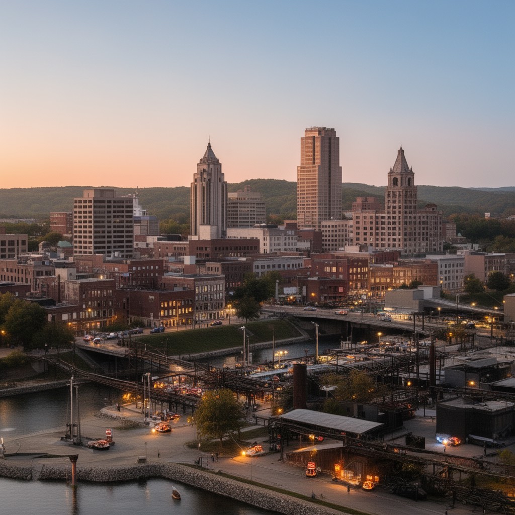 AI-generated illustration of Lansing, Michigan