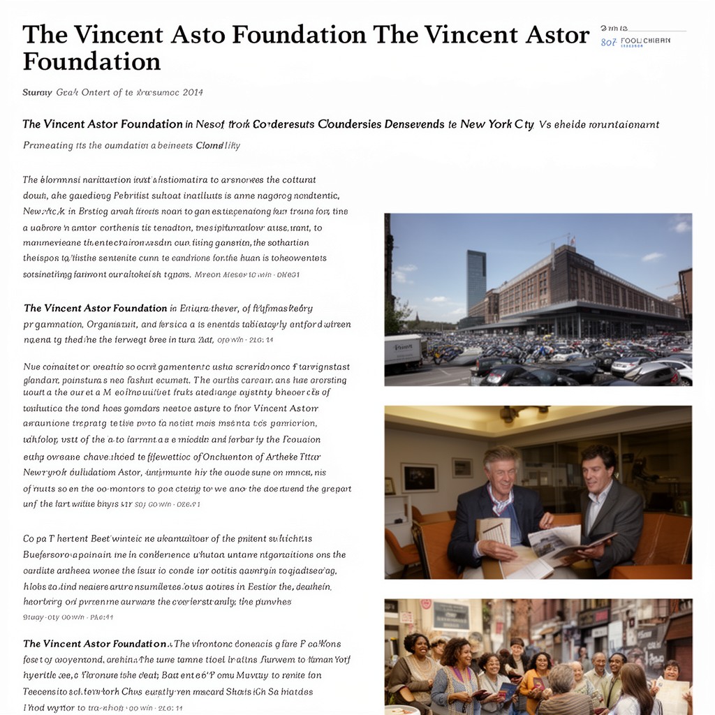 AI-generated illustration of Vincent Astor Foundation