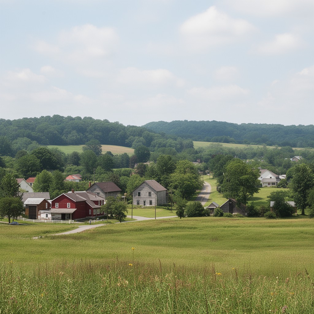 AI-generated illustration of LaRue County, Kentucky