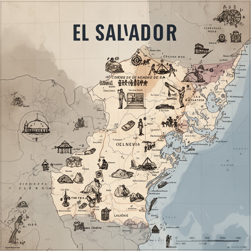 AI-generated illustration of El Salvador