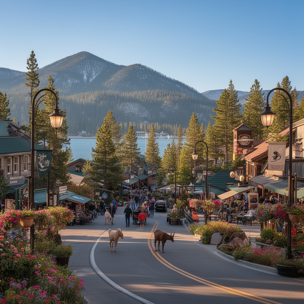 AI-generated illustration of Tahoe City