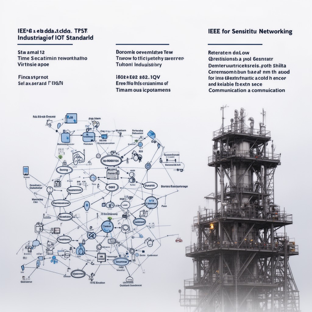 AI-generated illustration of IEEE 802.1Qdy TSN for industrial IoT standard