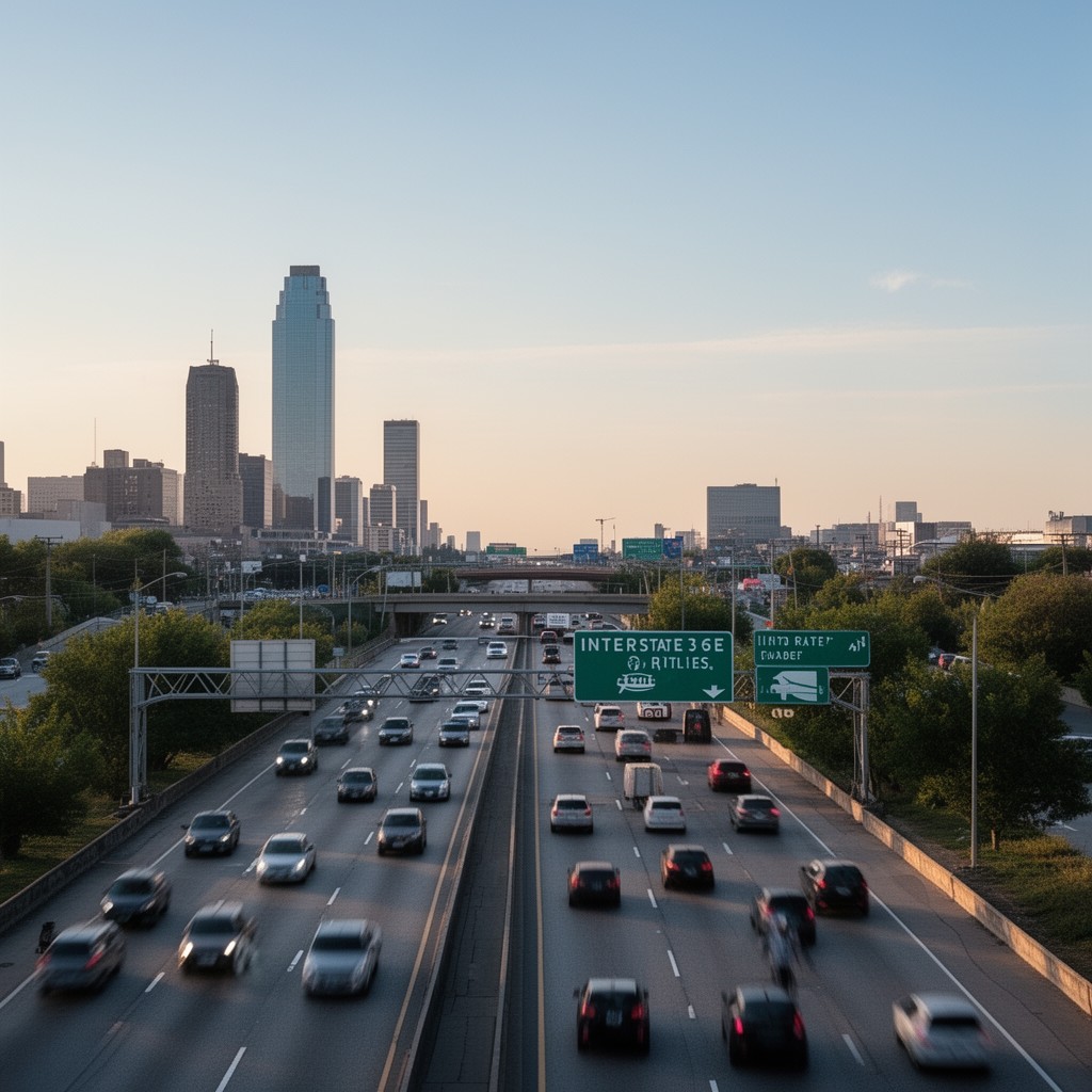 AI-generated illustration of Interstate 35E
