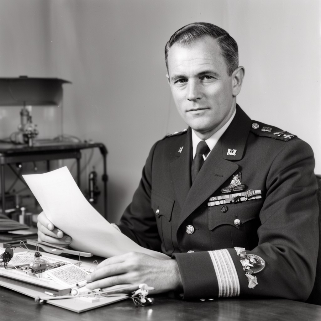 AI-generated illustration of Rear Admiral Harold G. Bowen Sr.