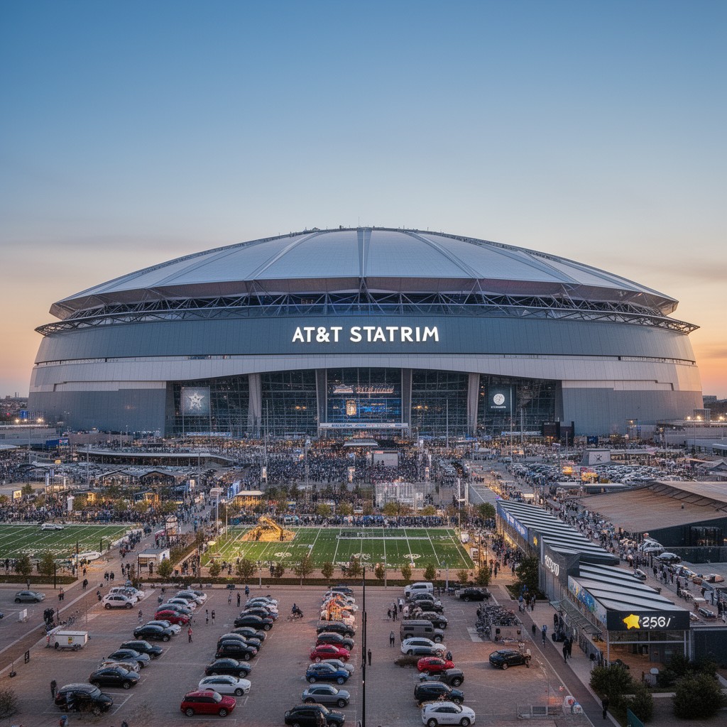 AI-generated illustration of AT&T Stadium
