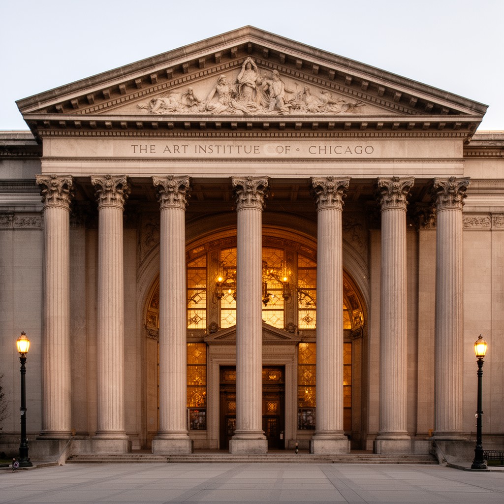 AI-generated illustration of Art Institute of Chicago