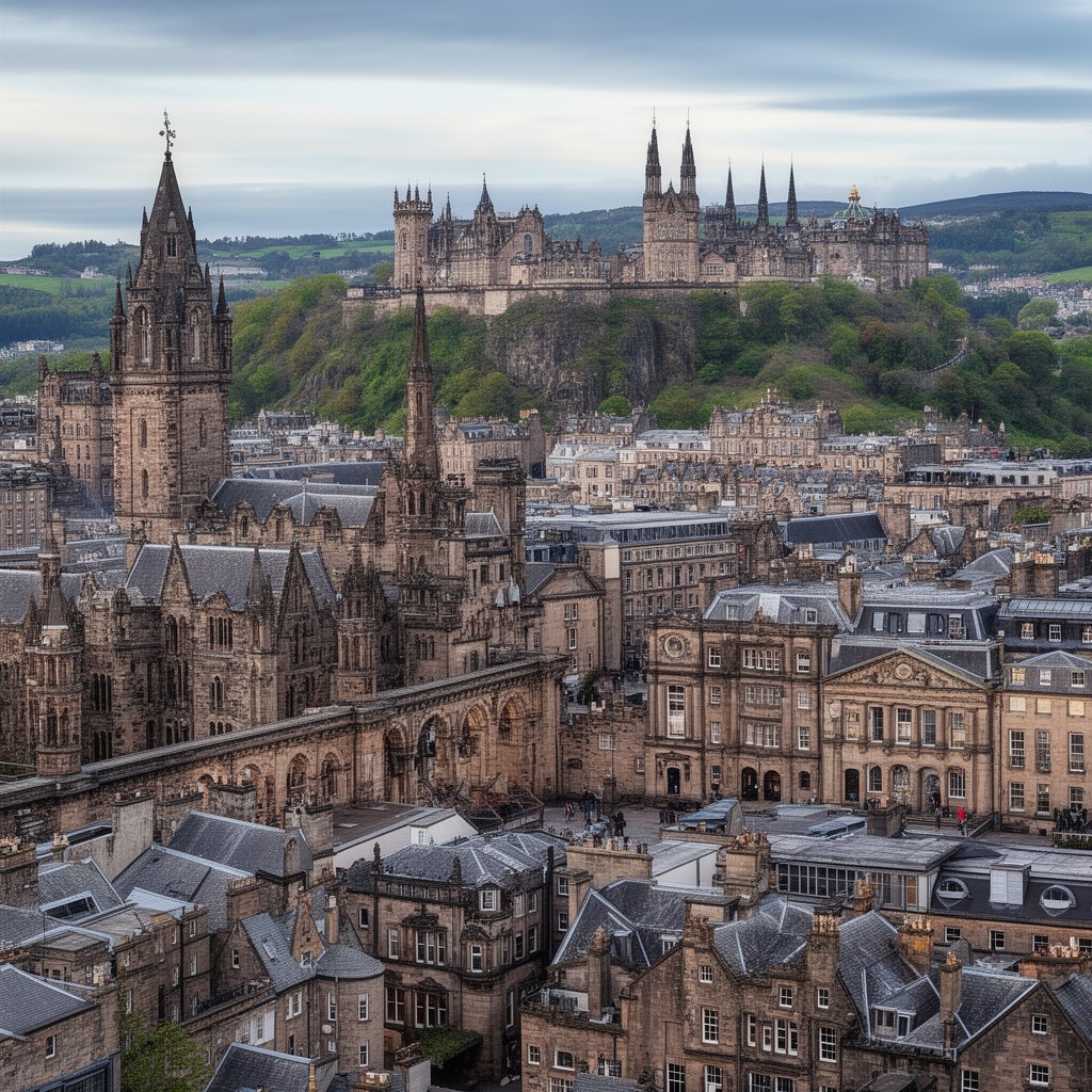 AI-generated illustration of Edinburgh