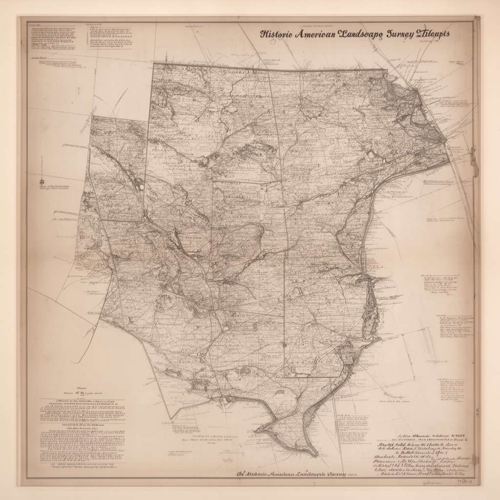 AI-generated illustration of Historic American Landscapes Survey