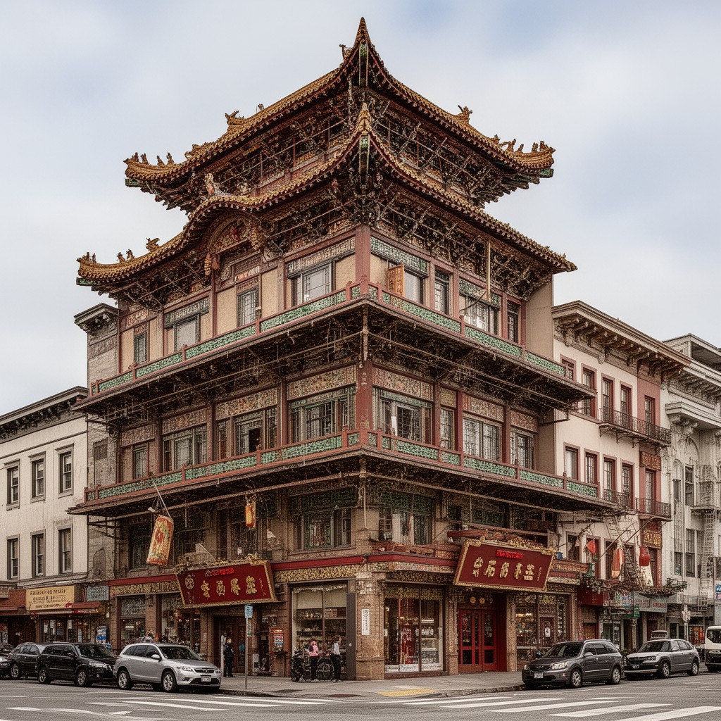 AI-generated illustration of Sing Fat Building