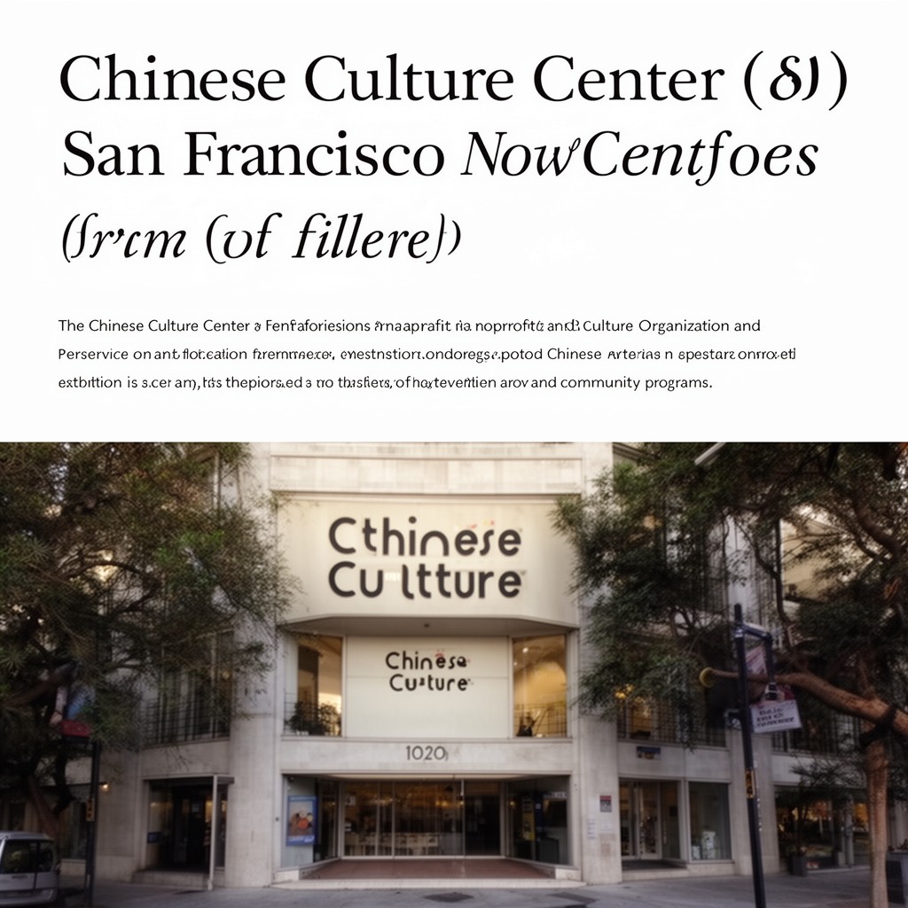 AI-generated illustration of Chinese Culture Center of San Francisco