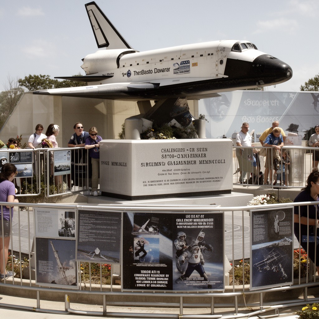 AI-generated illustration of Space Shuttle Challenger Memorial