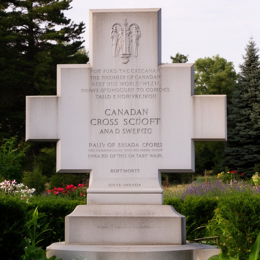 AI-generated illustration of Canadian Cross of Sacrifice