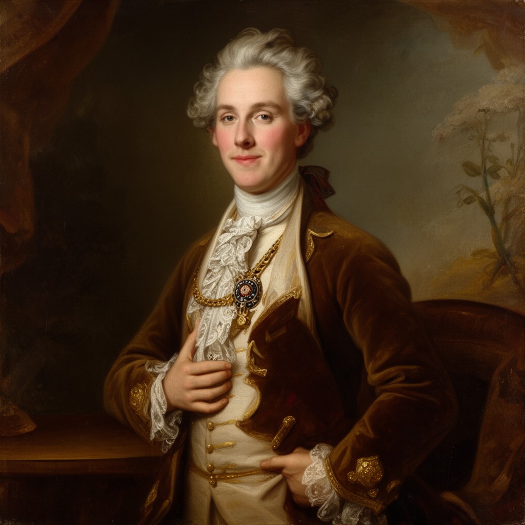 AI-generated illustration of Allan Ramsay portrait of George III