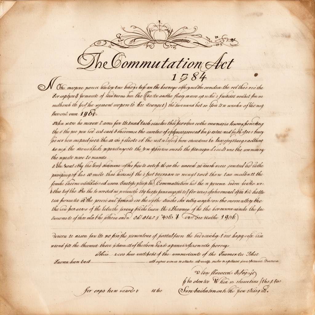 AI-generated illustration of Commutation Act 1784