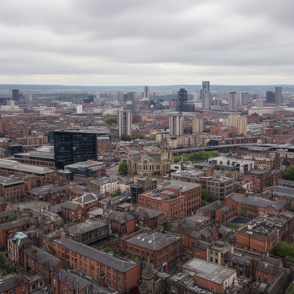 AI-generated illustration of Greater Manchester