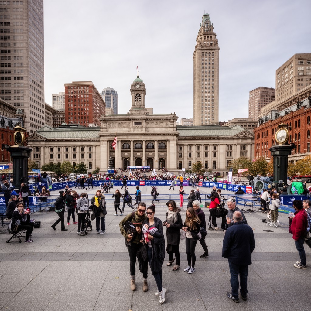 AI-generated illustration of Copley Square, Boston