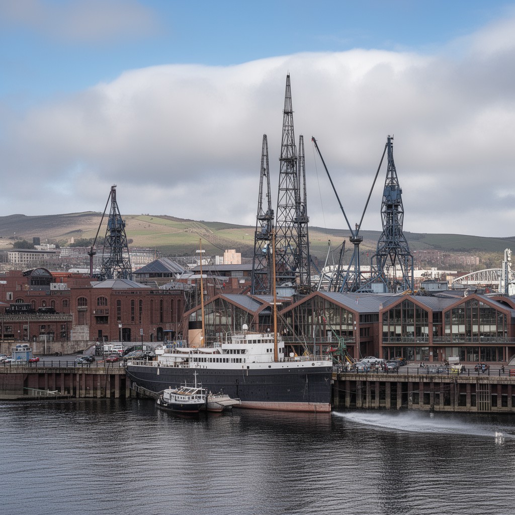 AI-generated illustration of Titanic Quarter