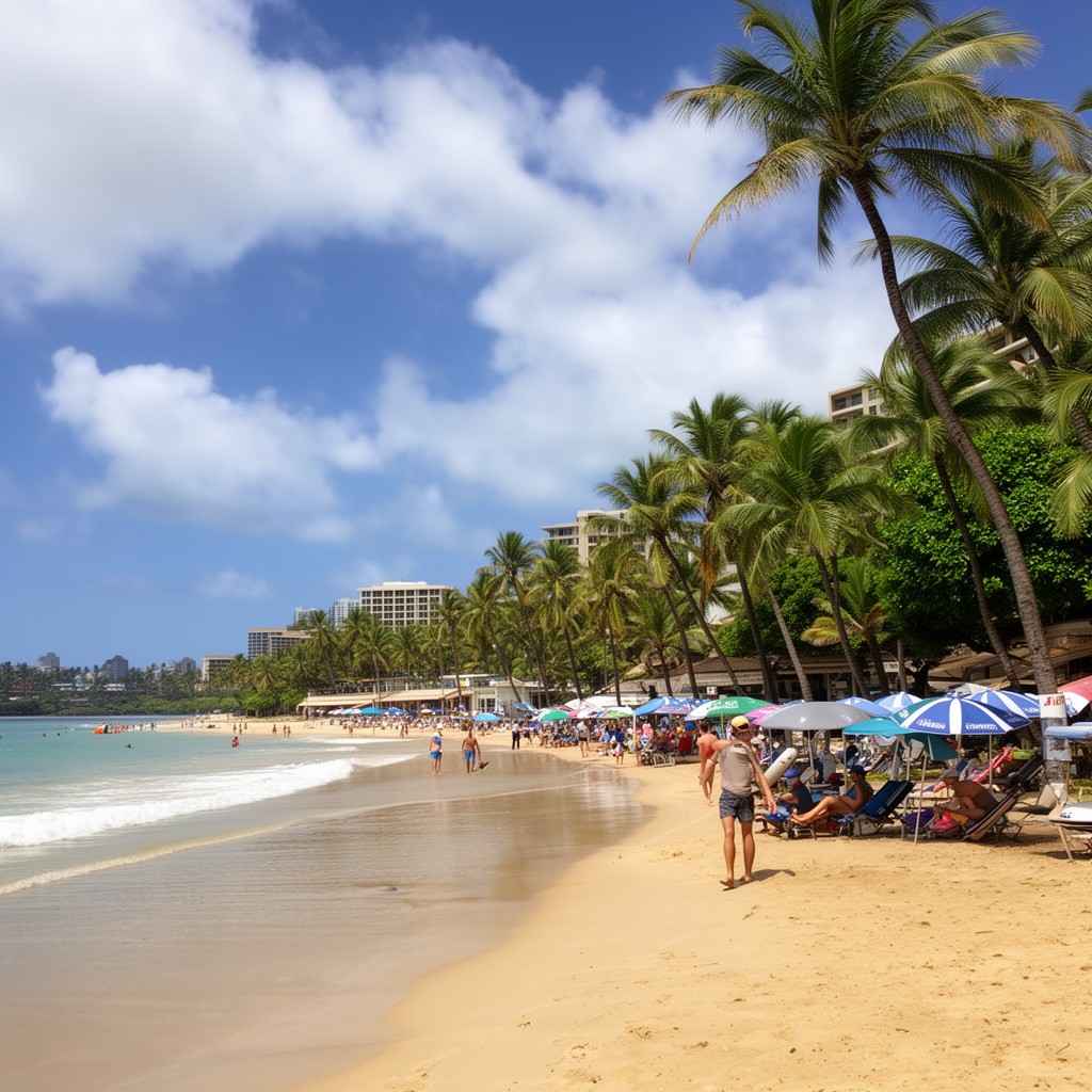 AI-generated illustration of Waikiki