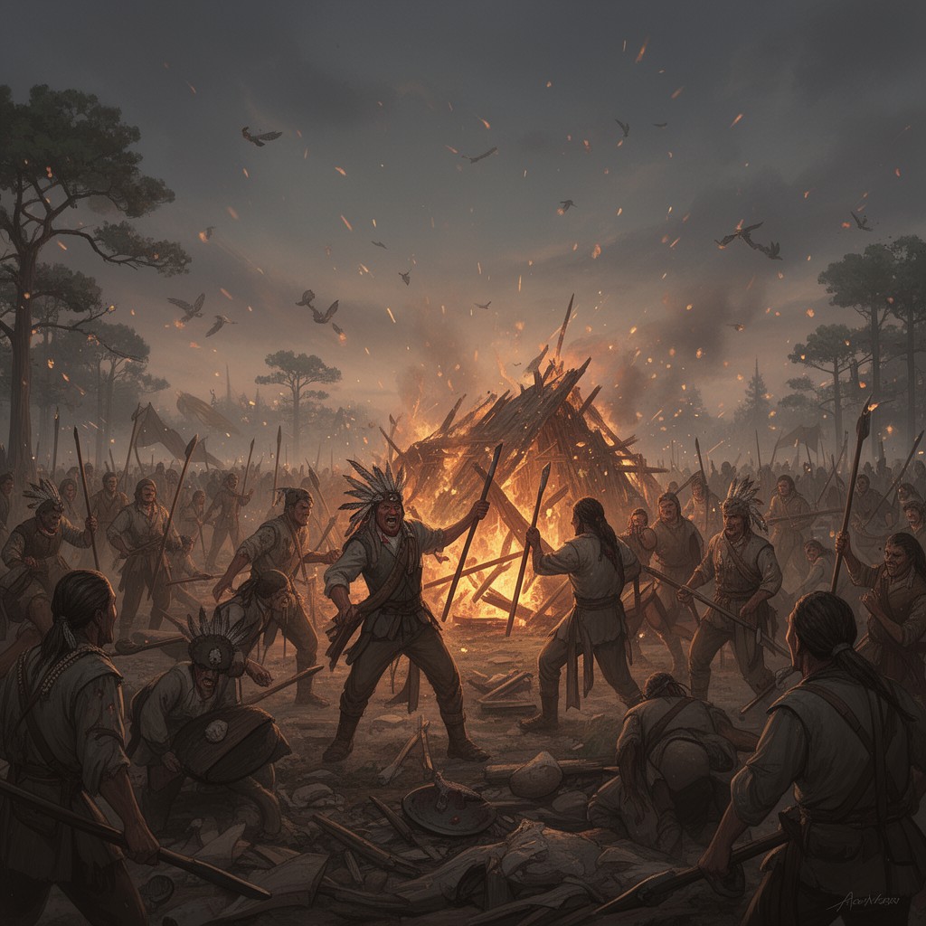 AI-generated illustration of Mystic Massacre