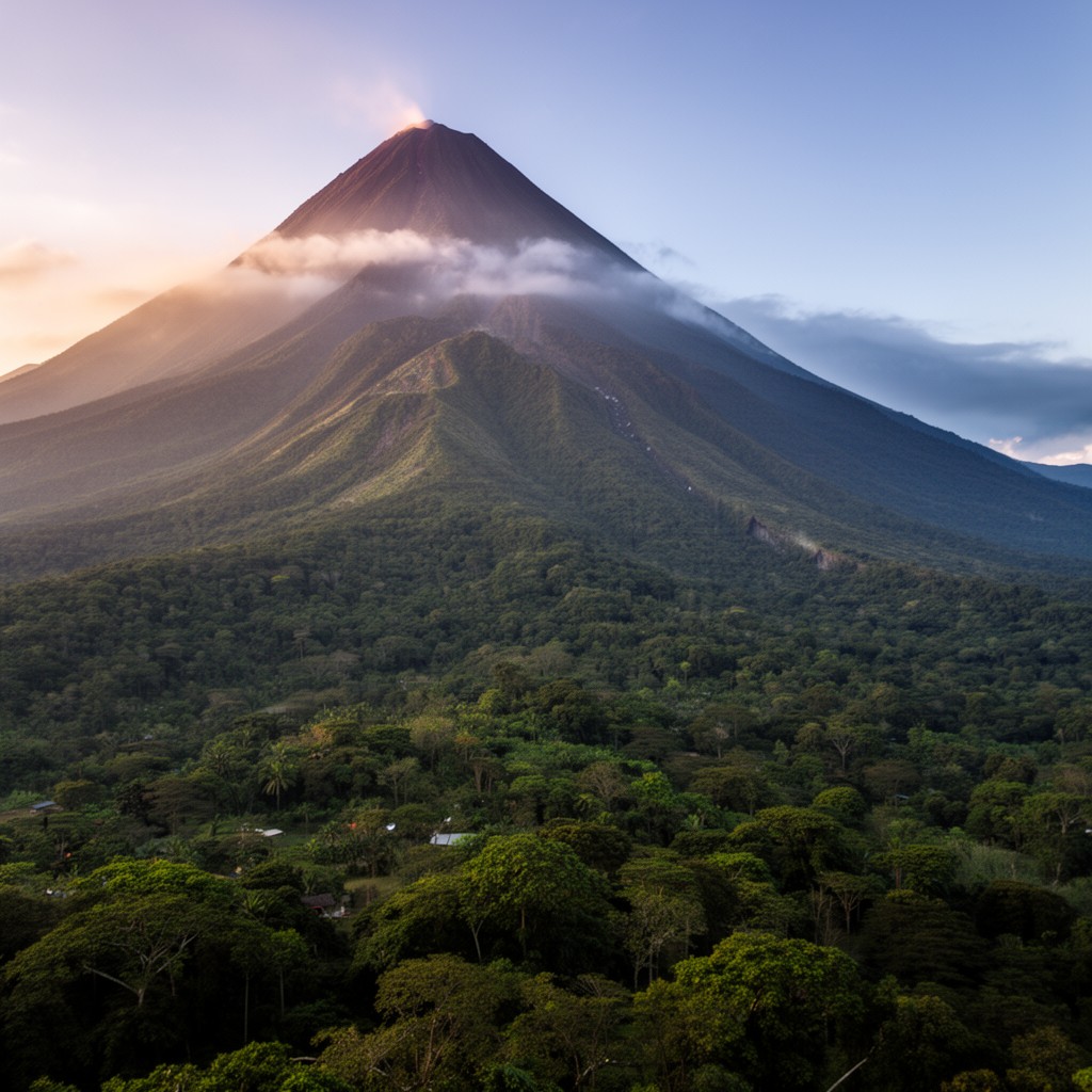 AI-generated illustration of Central American Volcanic Arc