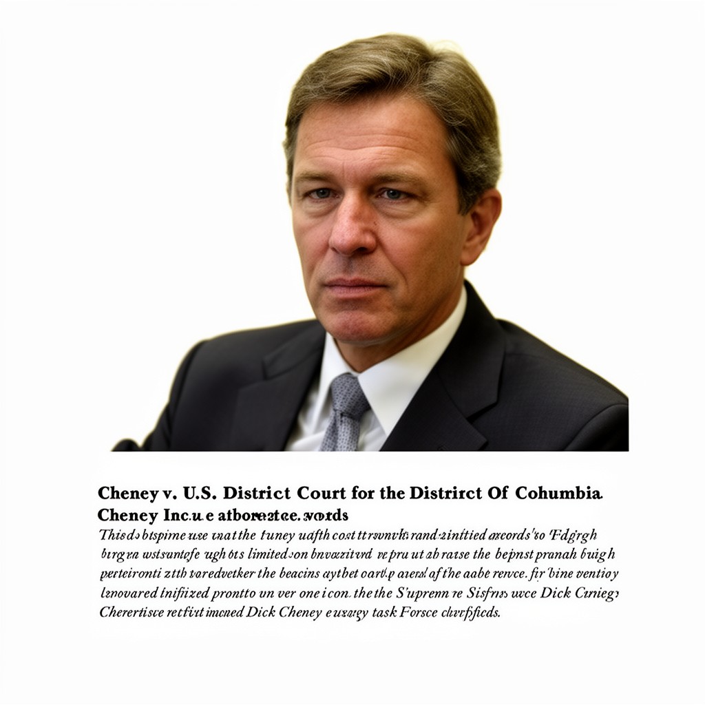 AI-generated illustration of Cheney v. U.S. District Court for the District of Columbia