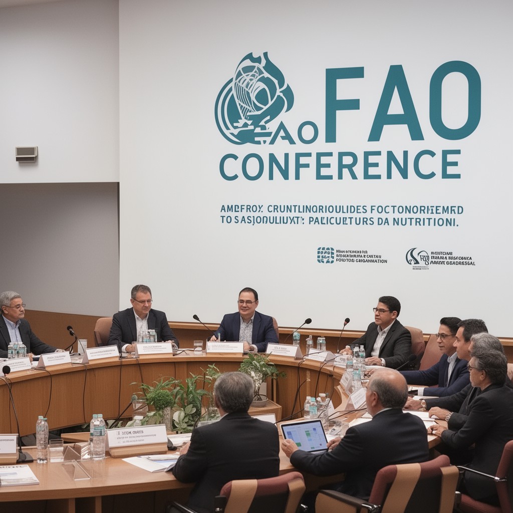 AI-generated illustration of FAO Conference
