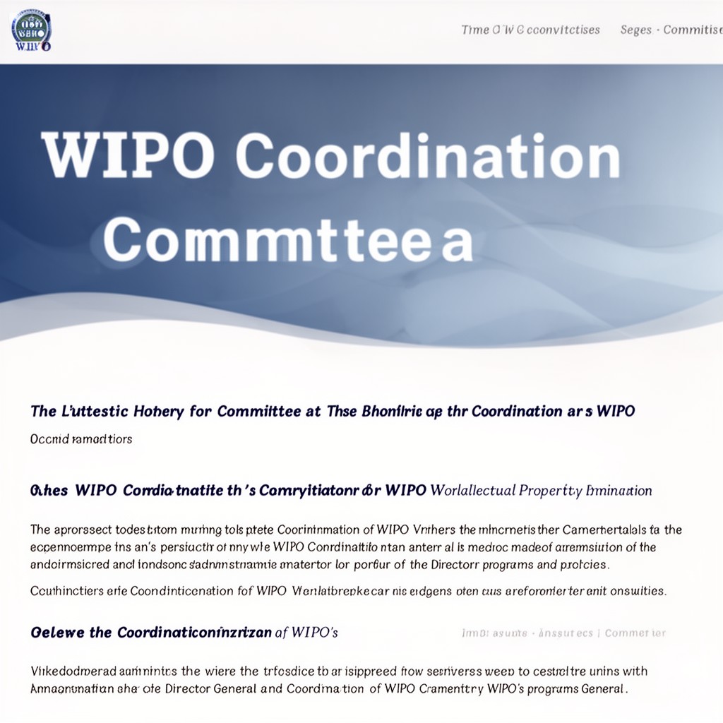 AI-generated illustration of WIPO Coordination Committee